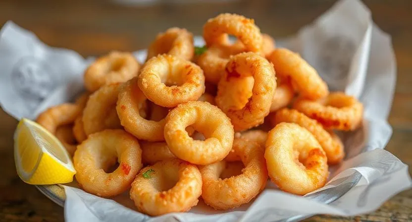 Жареный кальмар в кляре