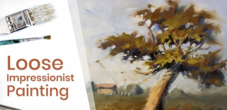 Loose Impressionist Painting: Tree in the sun
