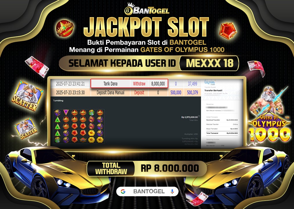 BUKTI JACKPOT LUNAS BANTOGEL