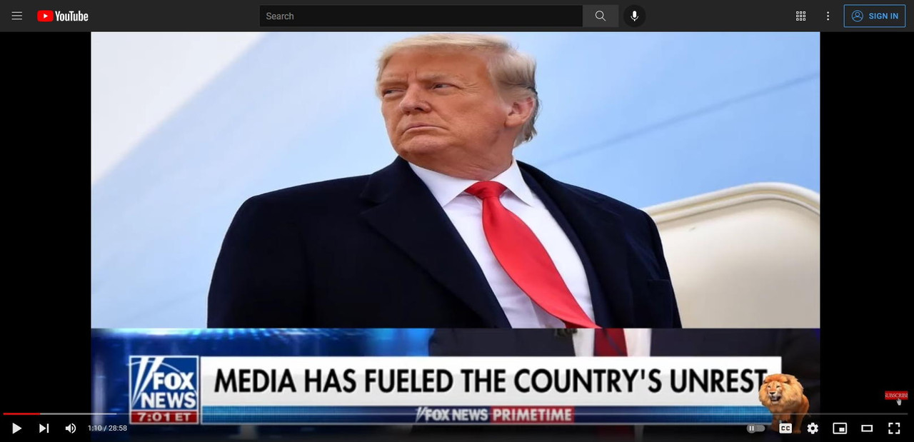 12(lion icon running during news)