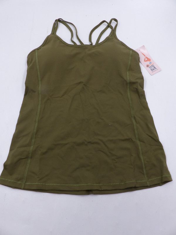 ATTRACTO ATHLETIC WOMENS TANK TOP IN ARMY GREEN SLIM FIT SMALL X002RMM2AB