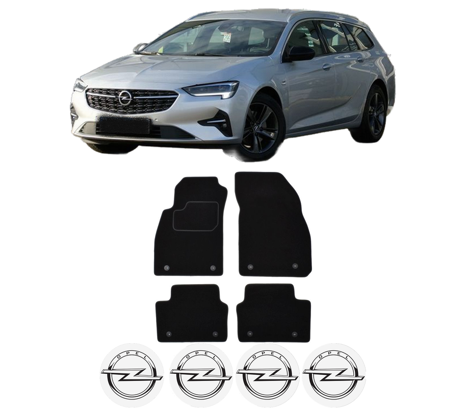 Set Covorase Presuri OPEL INSIGNIA A Sports Tourer (G09) din 2008-2017, Auto, Material Textil Mocheta, 4 Stickere auto cu OPEL