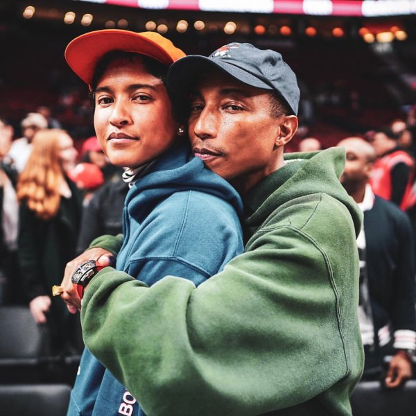 Pharrell At The ‘Portland Trail Blazers VS LA Clippers’ Game (November 8th 2018)