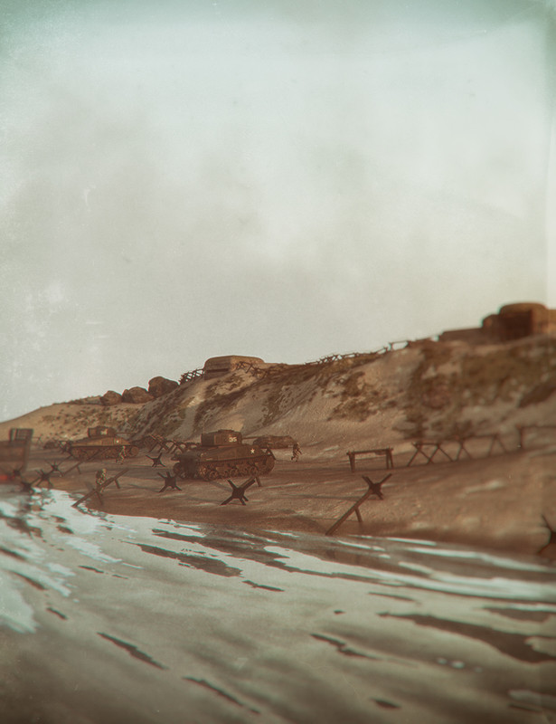 D-Day Landing Beach Diorama 