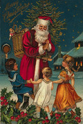 santa and kids