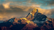 Annapurna-Range-Nepal-Himalayas-Mountains-Sky-Sunset-Nature-Wall