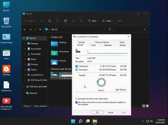 Windows 11 Lite Build 22000.194 x64 LZX Compact OS October 2021
