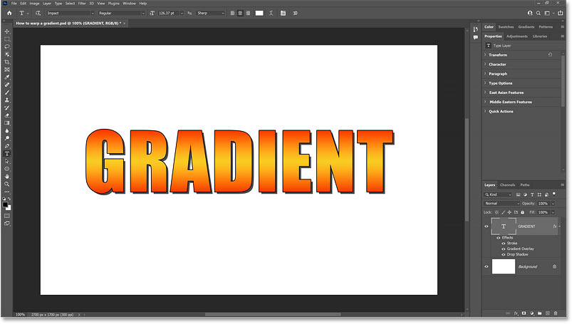 reflected-orange-to-red-gradient-filling-text