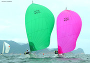 Grey skies but colourful sails (Women's Sailing Festival 2024)