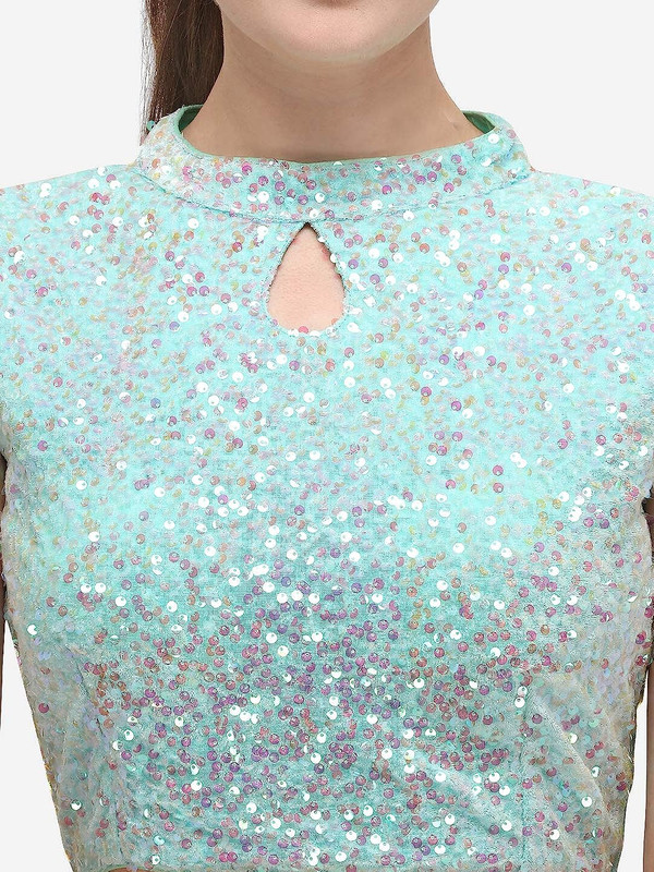 Para mujeres Blusa de Terciopelo Feliz con Lentellera Trabajo Étnico Prendas de Fiesta Túnica Prenda para el torso recortada - Imagen 10 de 18