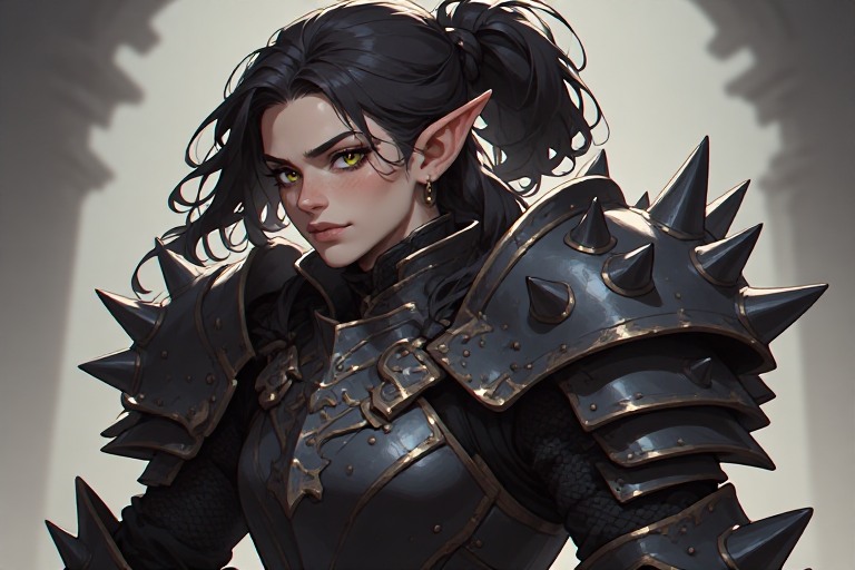 Elegant-Dark-elf-wearing-grote