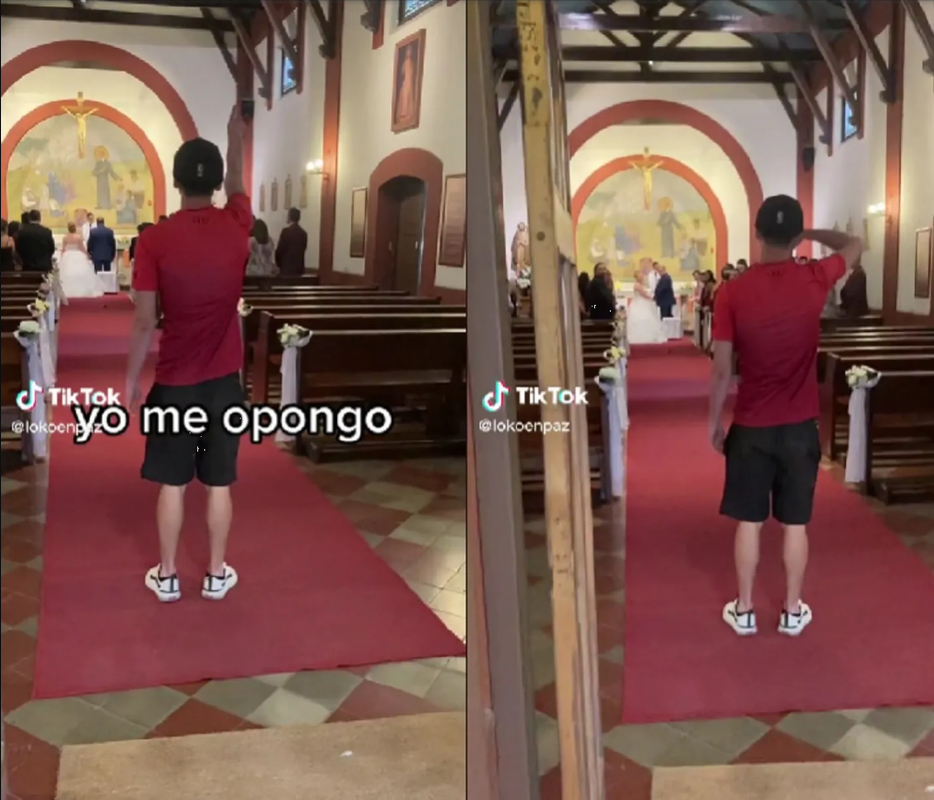 Joven interrumpe una boda con un “yo me opongo” y el video se hace viral