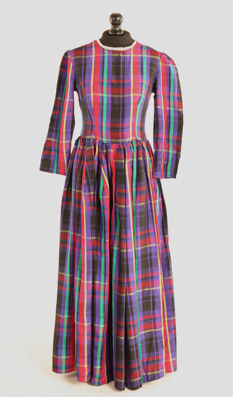 Multicoloured Check Silky Dress - Adult 06/Age 12-13