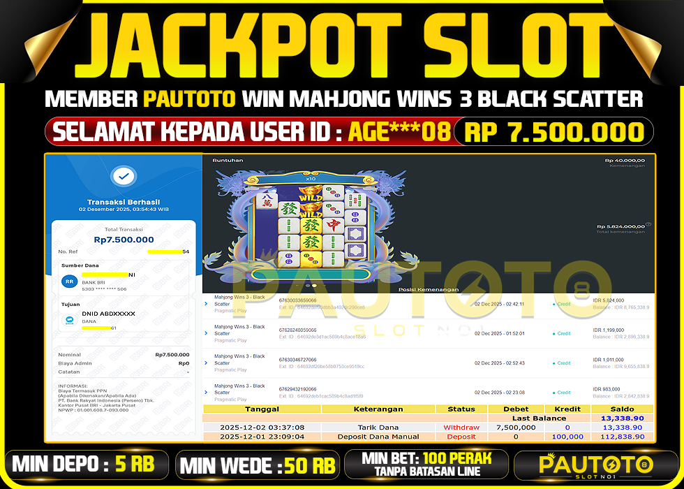 BUKTI JACKPOT LUNAS PAUTOTO