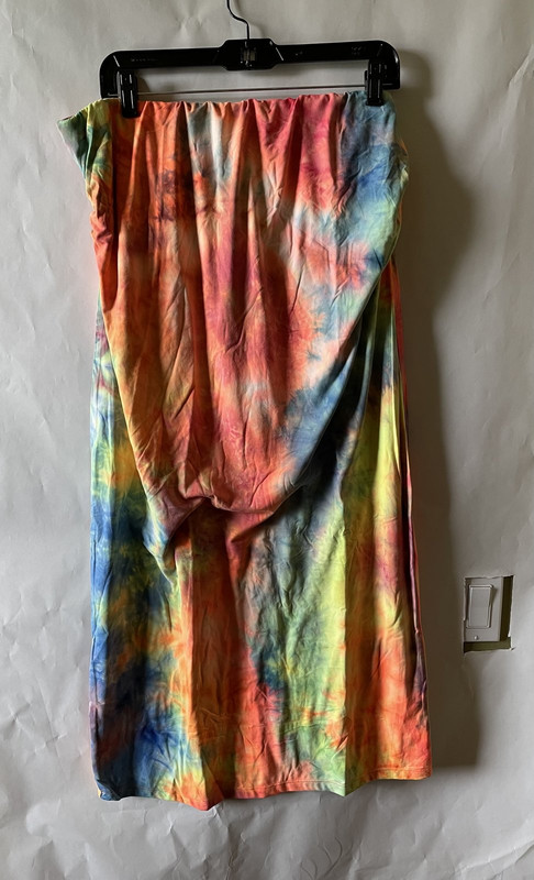 ABSOLUTELY LOVE IT TIGHT FIT TIE DYE SKIRT WOMENS 3X 2252 PINK/ORANGE/BLUE