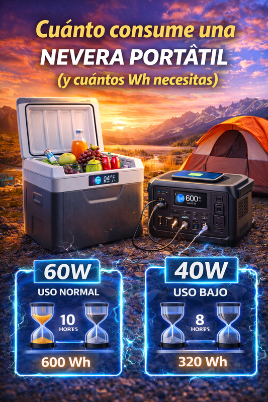 consumo nevera portatil watts