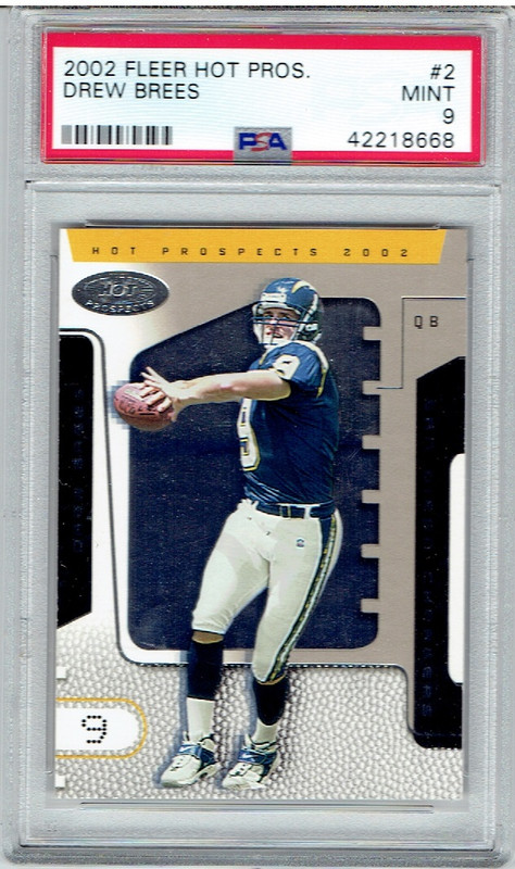 2002 Hot Prospects 2 Drew Brees PSA 9