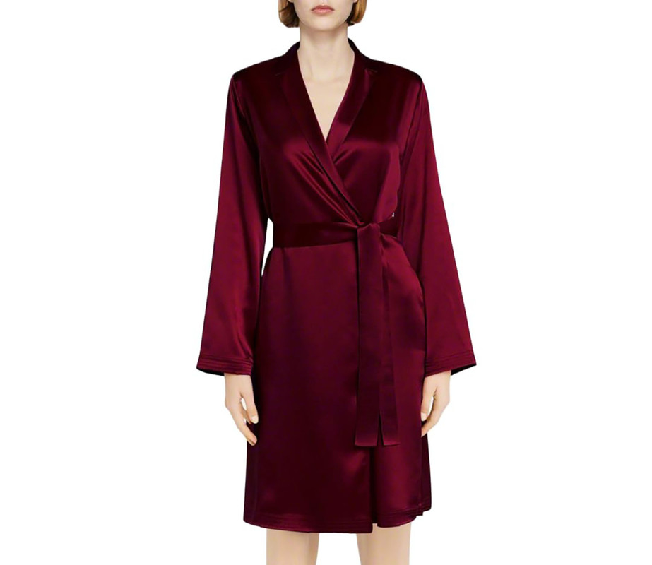 Satin Robes Bathrobe Gown Nightgown Sleepwear Lingerie Solid Robe Night Dresses - Picture 34 of 63