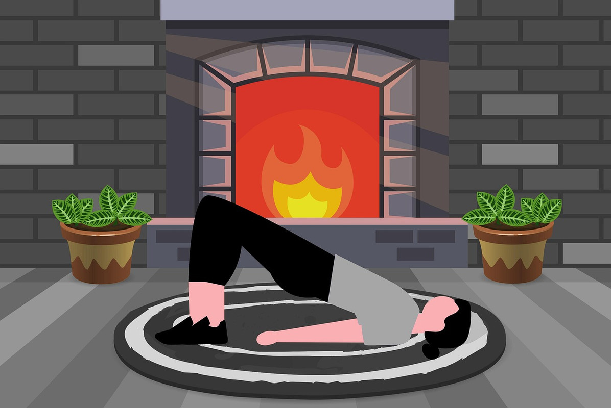 Woman enjoying calm morning