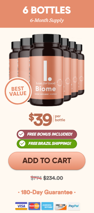 6 BOTTLES - 6 meses de suprimento - BEST VALUE