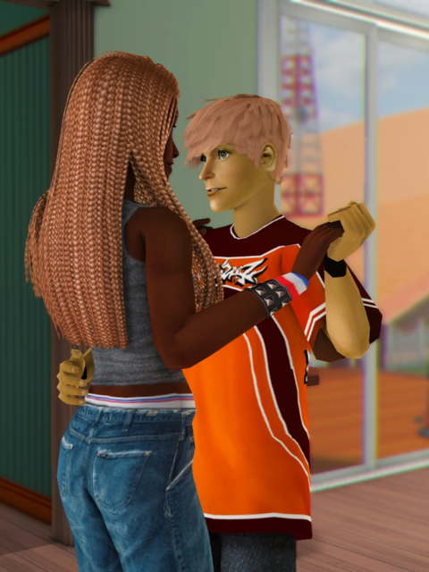 Ophelia and Johnny dancing together