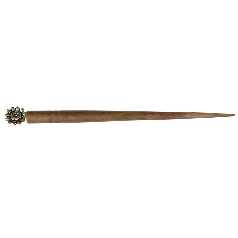 Women Juda Hair Pin Wood & Metal Handmade Beautiful Design Traditional Stick Pin - Picture 35 of 40