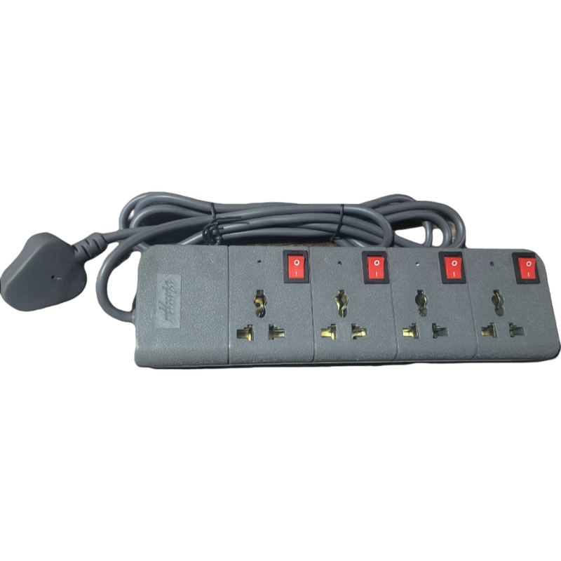 POWER STRIP BLACK 4+4 5 Meter