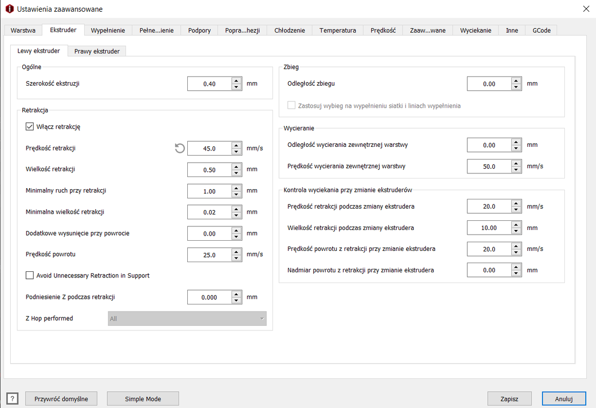 hemera retraction settings hemera retraction settings