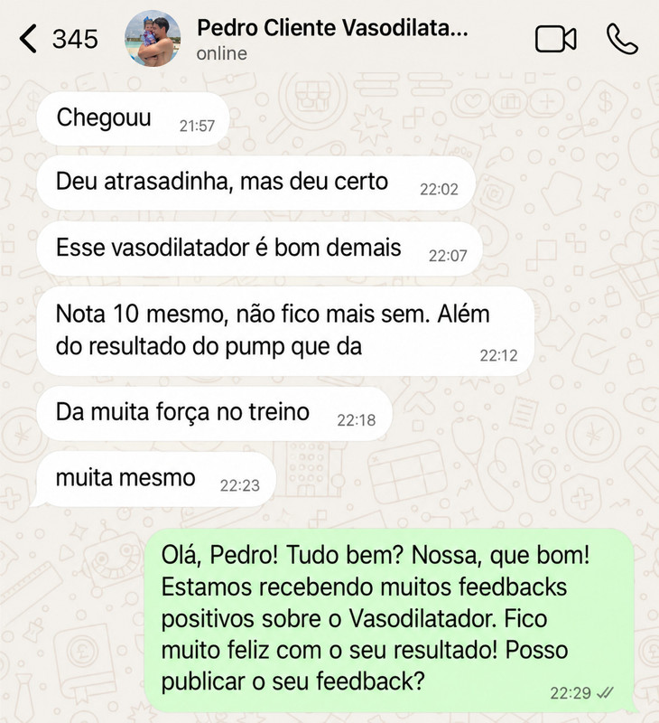 Print WhatsApp cliente Vasodilatador Farmafine