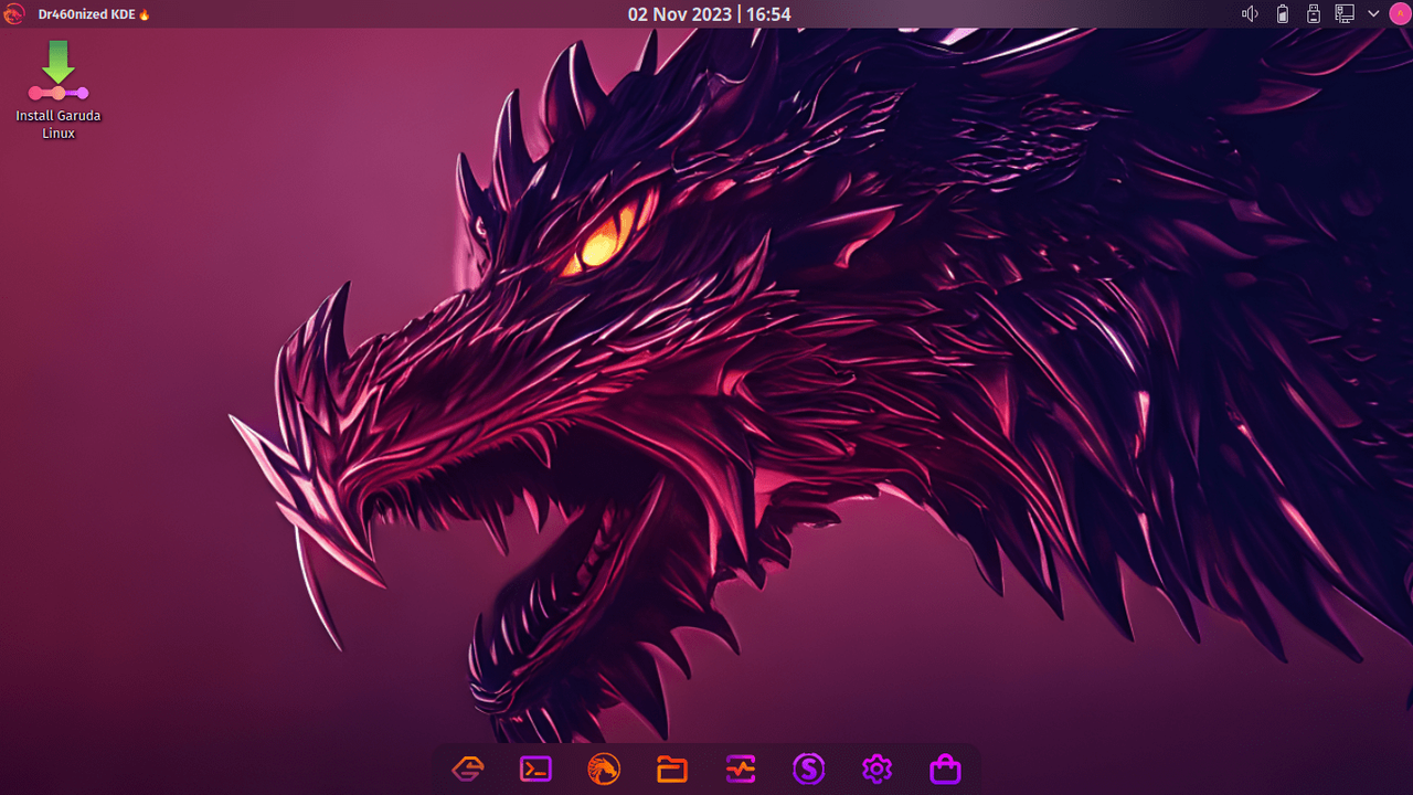 garuda-linux-dragonized screenshot desktop