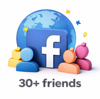 30+ FRIENDS FACEBOOK ACCOUNTS. 2FA. MAIL INCLUDED. MANUAL REG