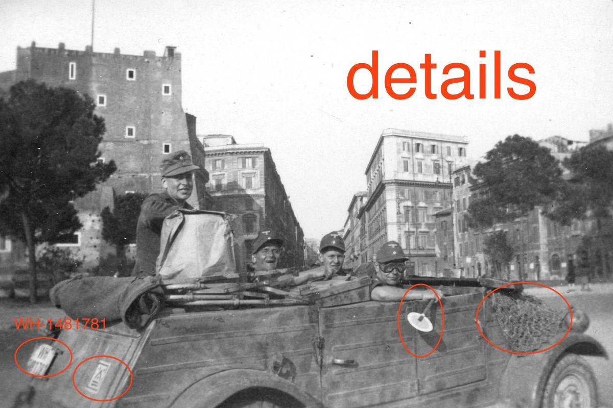 VW 82 Kübelwagen Tarnanstrich Italien 1944 Werfe