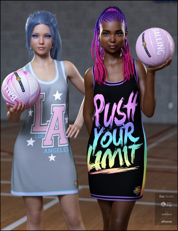 dForce Basketball Dress Textures dForce Basketball Dress Textures