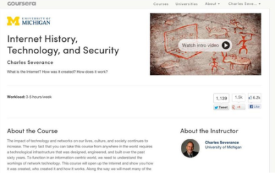 Coursera - Internet History, Technology, and Security by Charles Severance