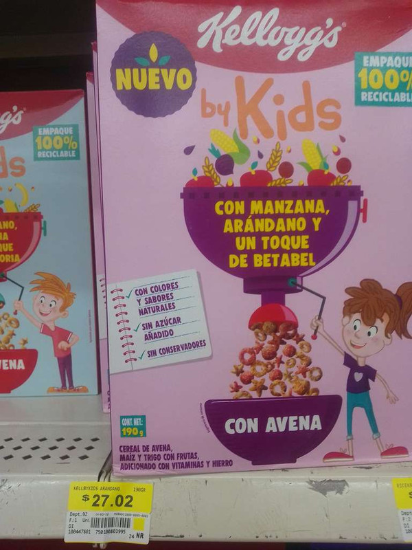 Walmart Mexicali: Cereal kellogs by kids 