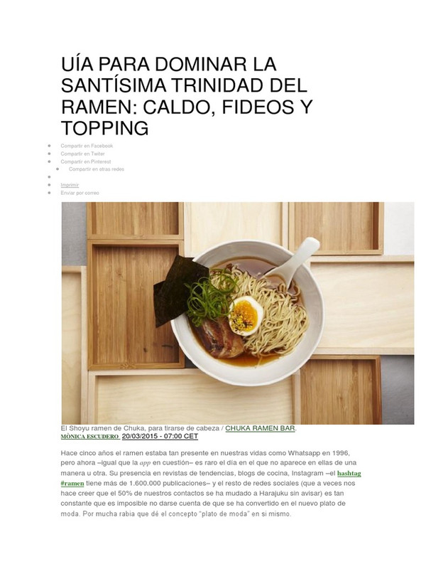 image - Guía para dominar la Santísima Trinidad del Ramen: Caldo, Fideos y Topping