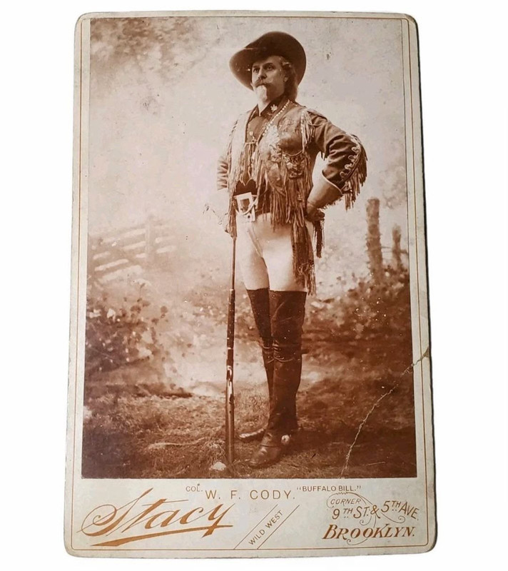 Original 1890's William Buffalo Bill Cody Cabinet Card Wild West