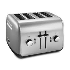 Tostadora KitchenAid de 4 rebanadas color gris acero inoxidable