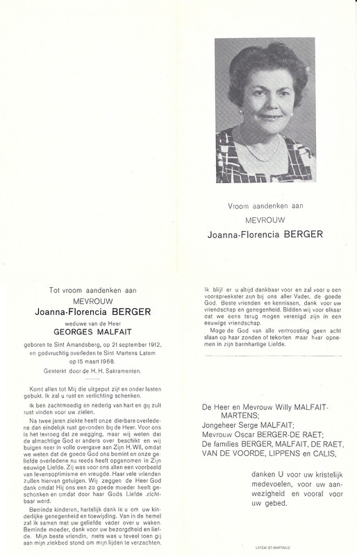 Berger Joanna Florencia 1912 1968