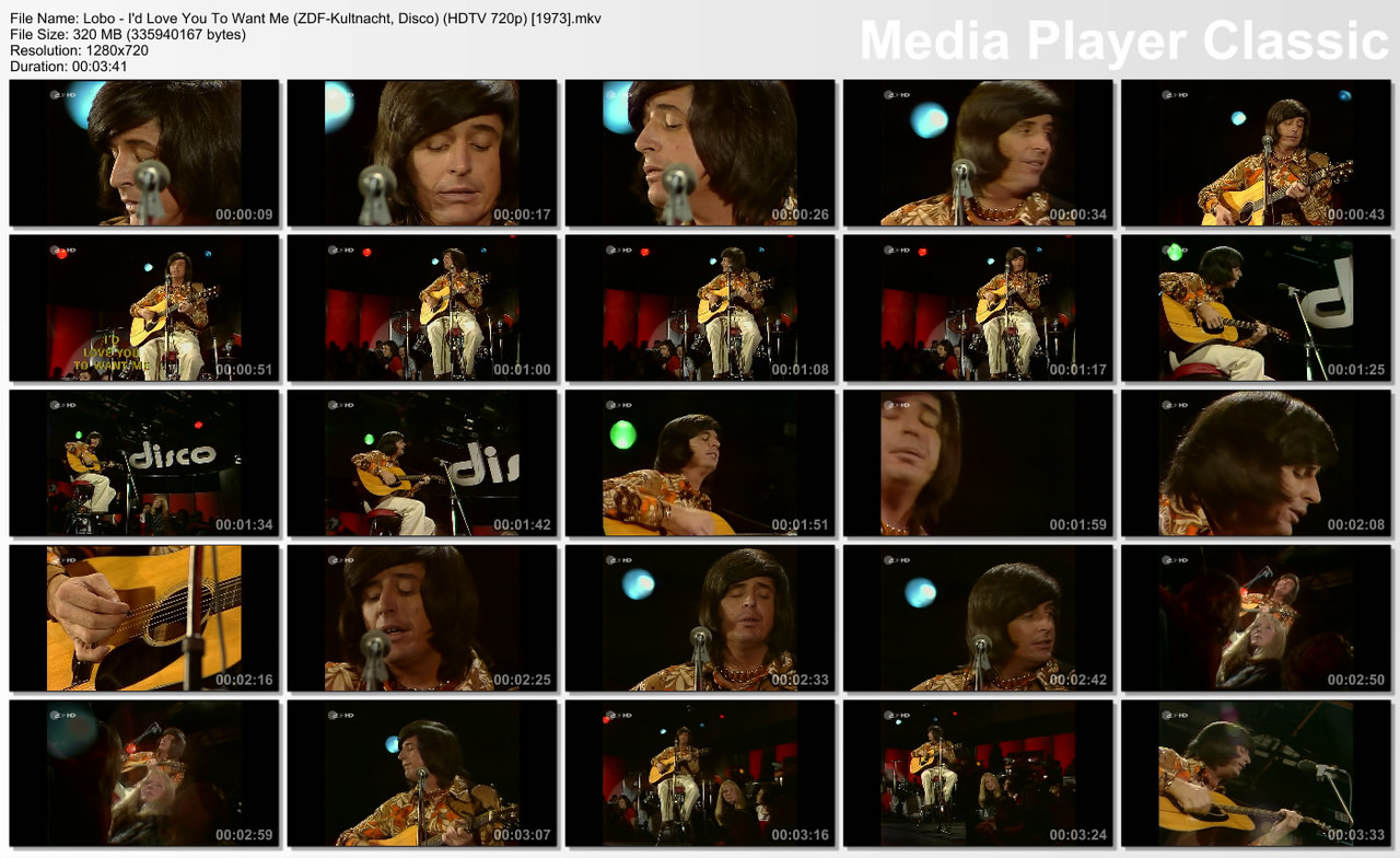 Lobo - I'd Love You To Want Me (ZDF-Kultnacht, Disco) (HDTV 720p) [1973]