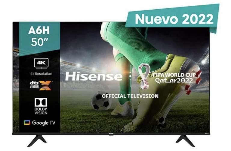 Mercado Libre: Pantalla Hisense 50a6 50'' 4k 60hz Bluetooth Google Tv 
