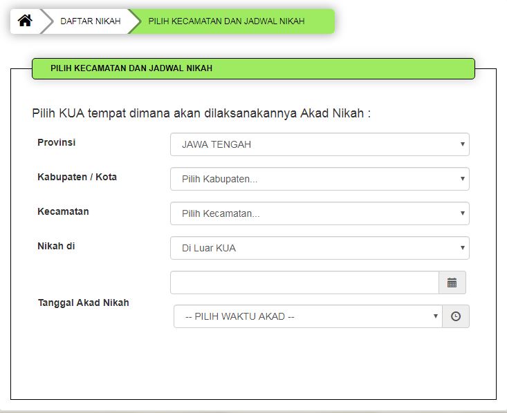 Daftar nikah online
