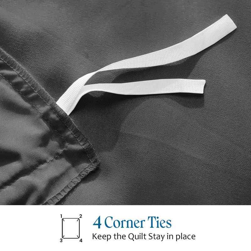 Picture of VEGAS HOTEL COLLECTION Classic Egyptian Cotton 1-Piece Duvet Cover { Zippered Closure } 1000 Thread Count- Fabulous Solid Looking Color Dark Grey - Twin/Twin XL Size
