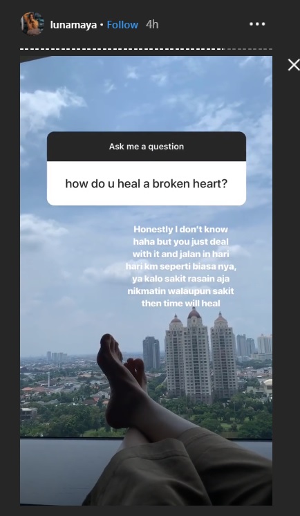 IG Story Luna Maya 
