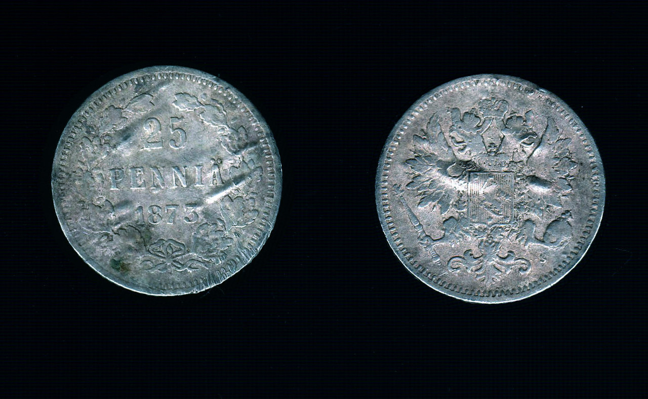 2014-03-22 - 25 penniä 1873 hopeaa