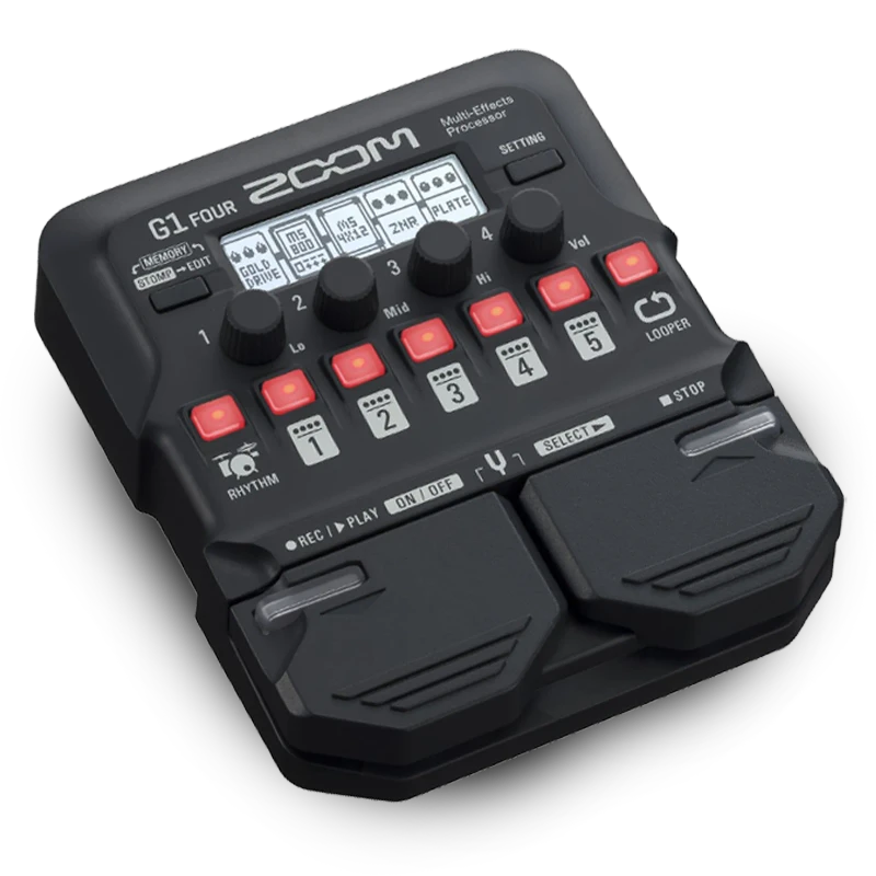 ZOOM G1 FOUR Guitar Multi-Effects Processor | Amp Modeling, Rhythm and Looper
