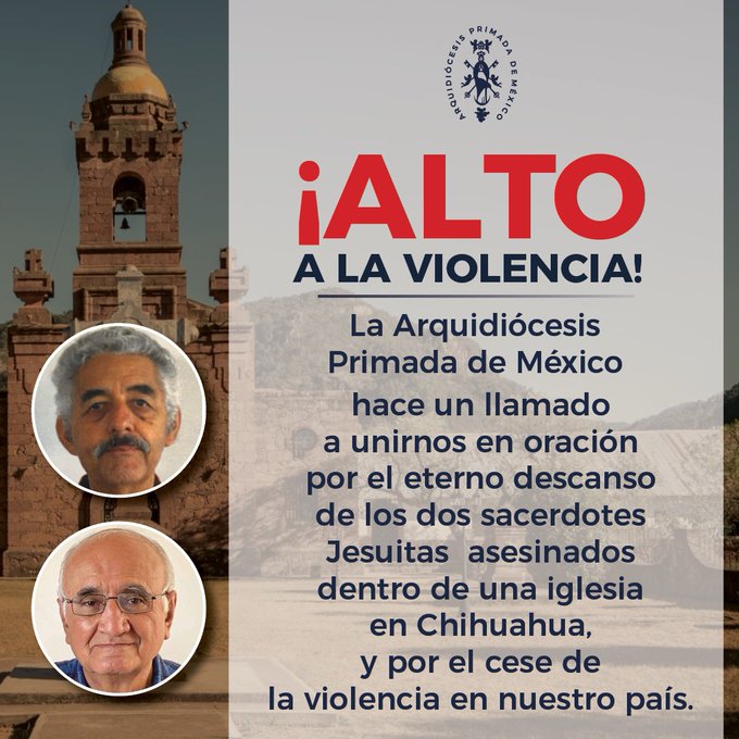 El papa denuncia el homicidio de sacerdotes en Chihuahua