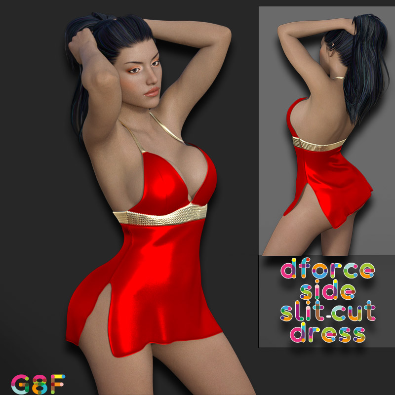 dForce Side Slit-Cut Dress G3F & G8F dForce Side Slit-Cut Dress G3F & G8F