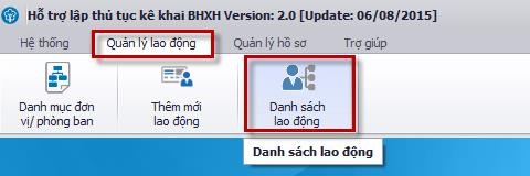 Hướng dẫn sử dụng phần mềm kê khai bảo hiểm xã hội