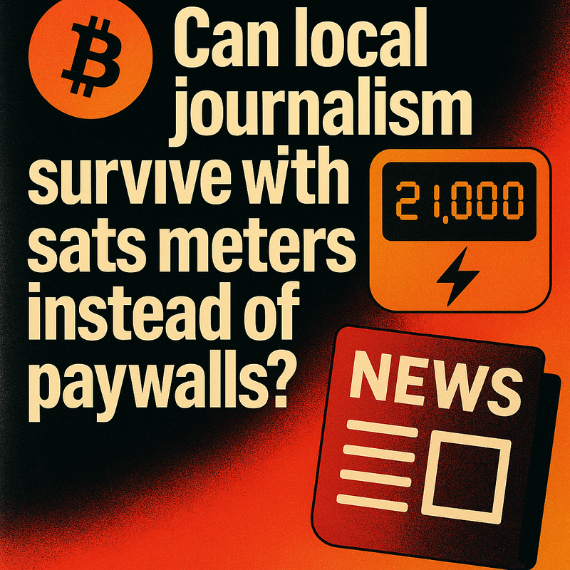 Can local journalism survive with sats meters instead of paywalls?